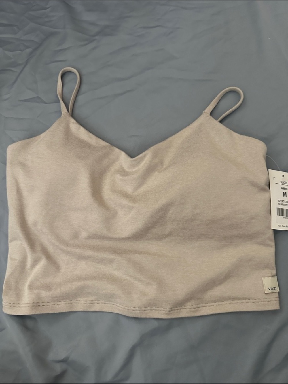 VICI Taupe Cropped V-Neck Spaghetti Strap Cami